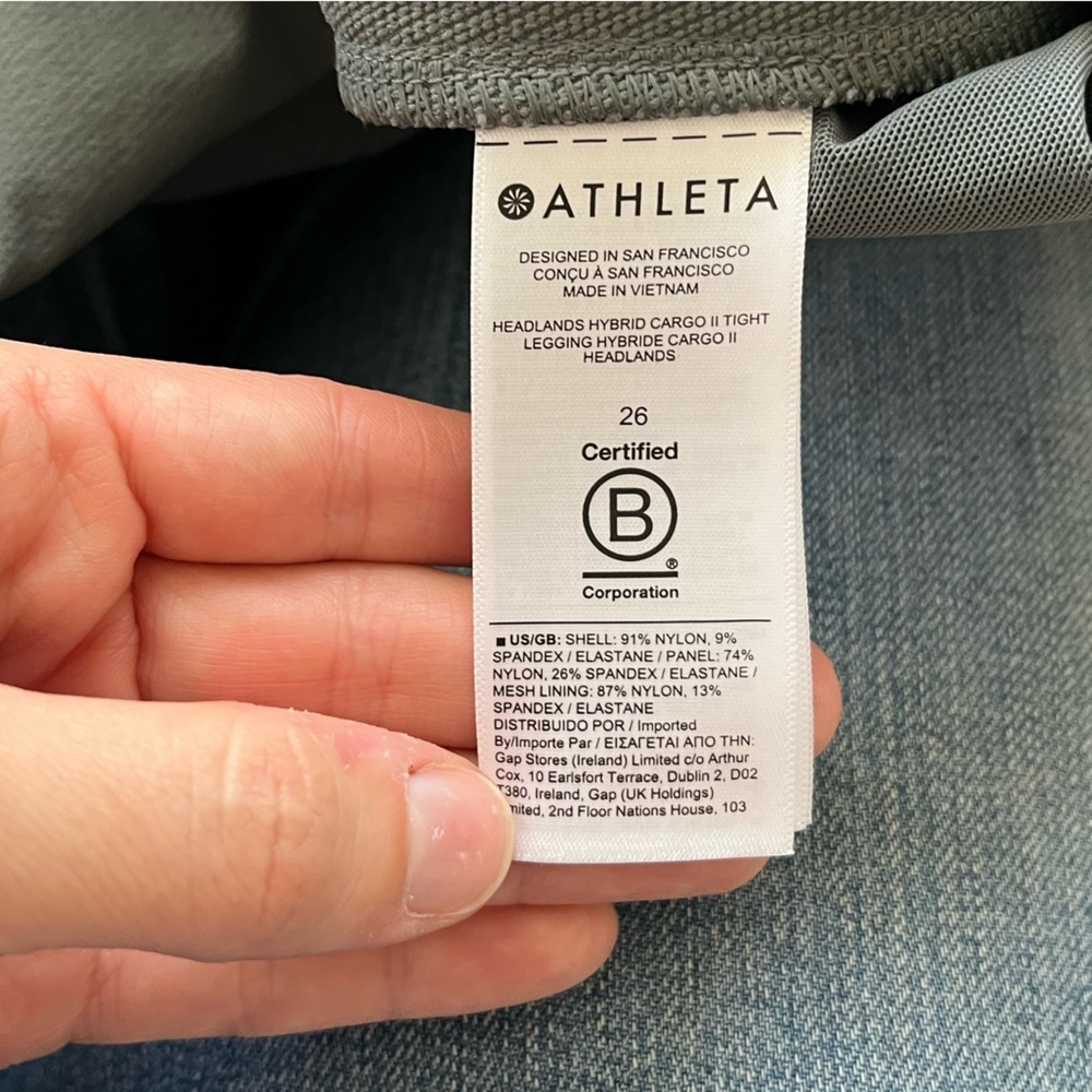 Athleta Headlands Hybrid Cargo II Tight Leggings in Grey Women's Plus Size 26 - Picture 11 of 15